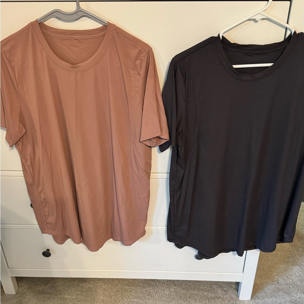 ZYIA athletic tops. Size L. Pink and gray.